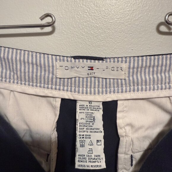 Tommy Hilfiger Soft Navy Cargo Capri Pants Size 10 Womens Cotton Blend - Picture 5 of 7